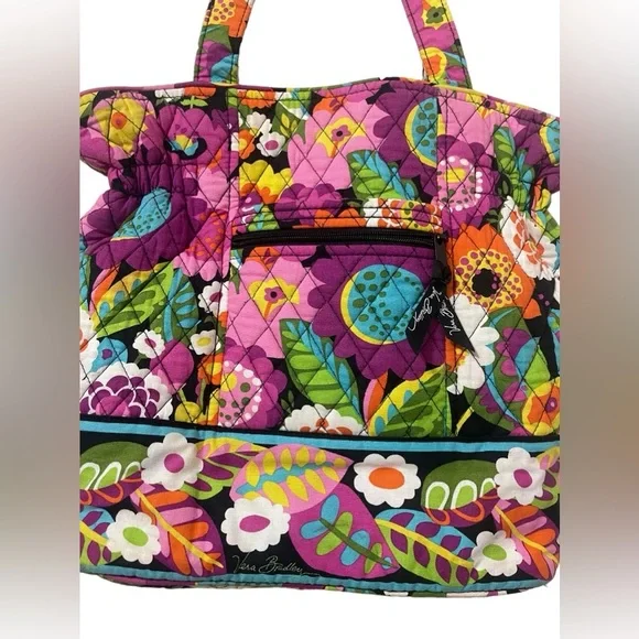 ❤️Vera Bradley Va Va Bloom Quilted Shoulder Bag With Button Snap Closure - Picture 7 of 9